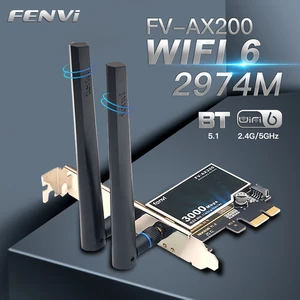 Настольный Intel AX200 Wi-Fi 6 беспроводной PCIe Wi-Fi 6E AX1800 2,4 ГГц5 ГГц для Bluetooth 5,2 AX200NGW 2,4 ГГц5 ГГц