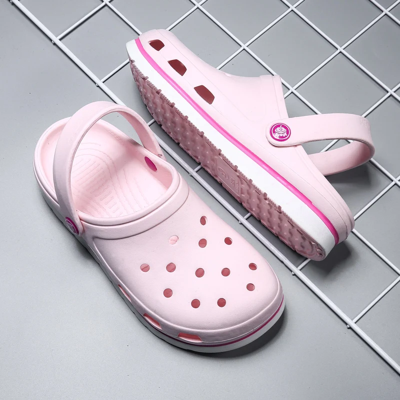 

Hot Women Sandals Casual Summer Beach Comfortable Pink Outdoor Slides Slip on Hole Loafers Garden Sandals Women Garden Shoes
