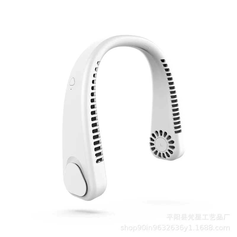 

Summer Air Cooling Neck Fan Leafless Hanging Neck Fan Bladeless Ventilator USB Rechargeable Neckband Air Cooler Portable Fan