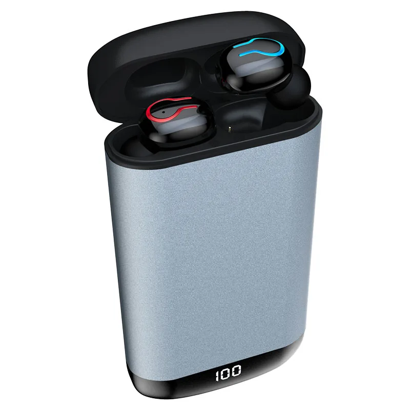 

Bluetooth5.0 Headset HD Stereo Headset Sports Waterproof Headset with Microphone and 6000MAh Battery Charging Box