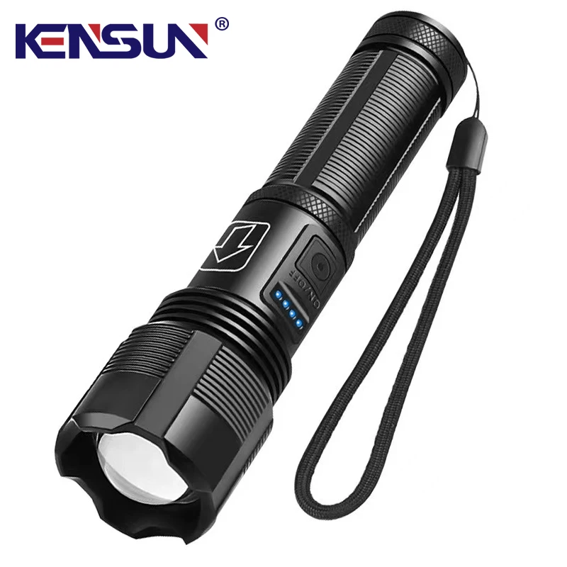 

Powerful XHP50 Led Flashlight Zoomable USB Rechargeable Torch Waterproof Super Bright Camping Fishing Light