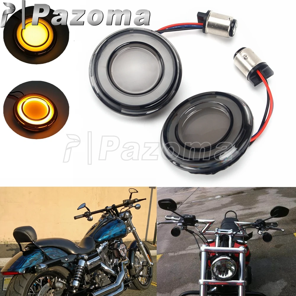 

2inch Motorcycle Bullet LED 1157 Turn Signal Indicator Light Inserts Light For Harley Dyna Softail Sportster Touring Road King