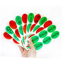 printed self adhesive green environment labels european norm hsf qc sticker