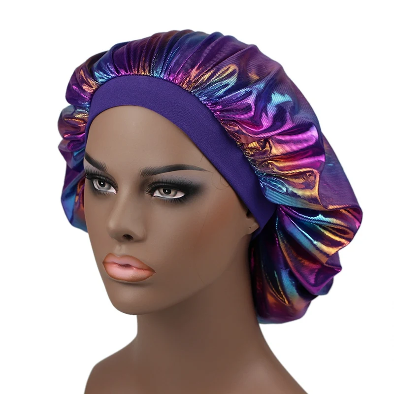 Женская атласная шапочка для сна новая модная удобная эластичная широкополосная