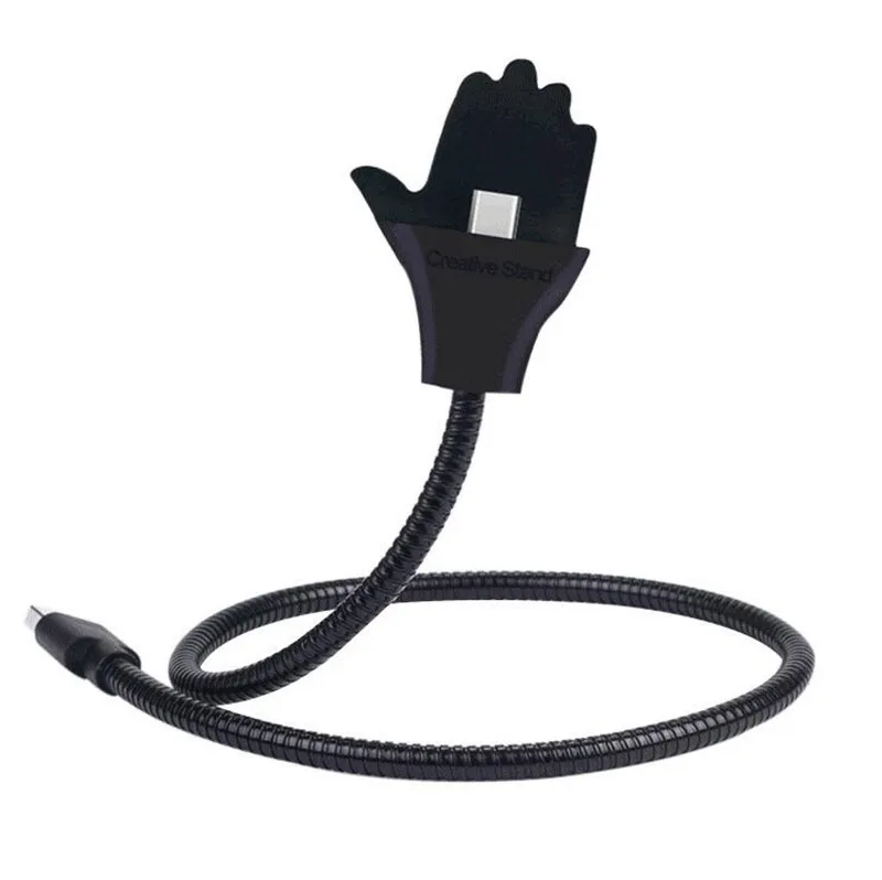 Кабель для передачи данных Type-c с поддержкой ладони Micro Usb Гибкий металлический