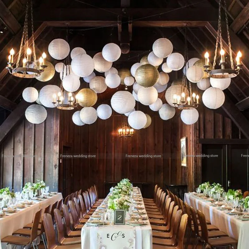 1 шт. 8 дюймов Круглый Свадебный бумажный фонарь FRENEZA белый DIY crafs lampion для дома декоративные аксессуары для вечеринок подарок 20 см