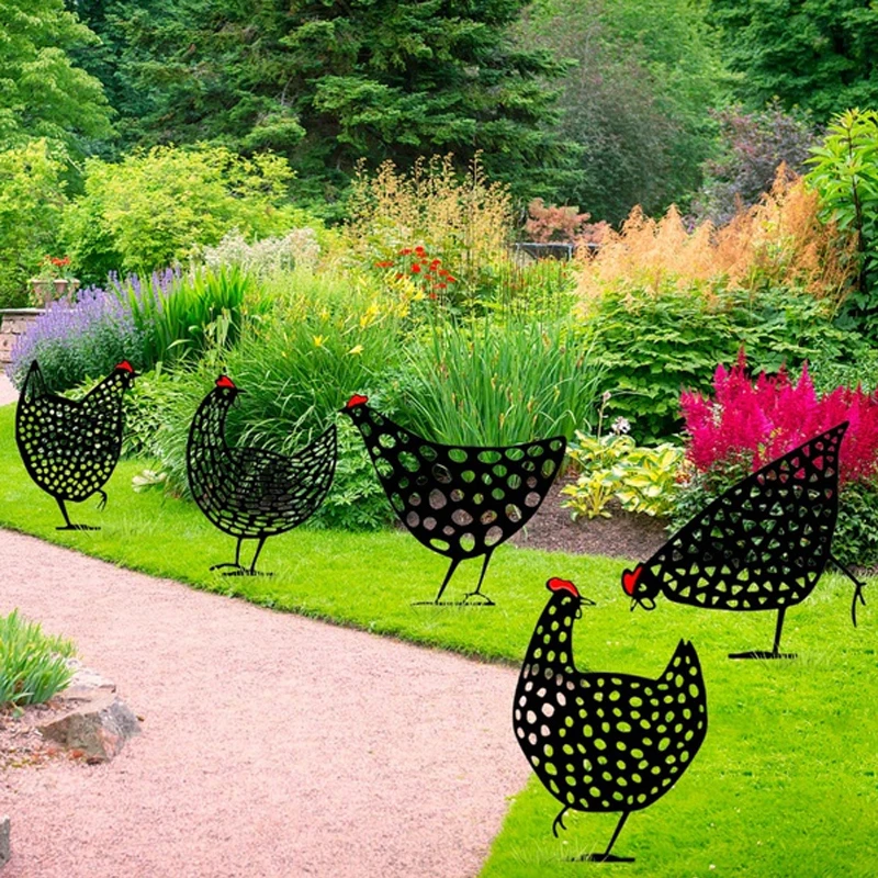 

Art Chicken Jewelry Easter Courtyard Decoration Chicken Garden Backyard Lawn Pile Hen Chicken Farm Decoration