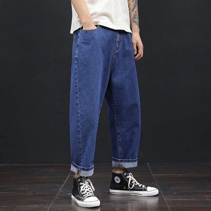

2020 New Men Jeans Harem Pants 28-48 Large Size Loose High Elastic Comfortable Loose Trousers Causal Daily Moto Biker Clothes