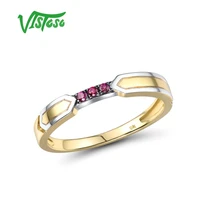vistoso genuine 9k 375 yellow gold lab created ruby ring for woman lady engagement anniversary lovely trendy fine jewelry