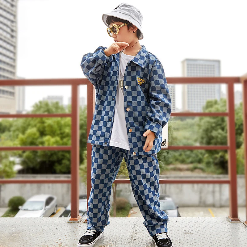 Костюм для джазовых танцев мальчиков свободная рубашка комплекты со штанами