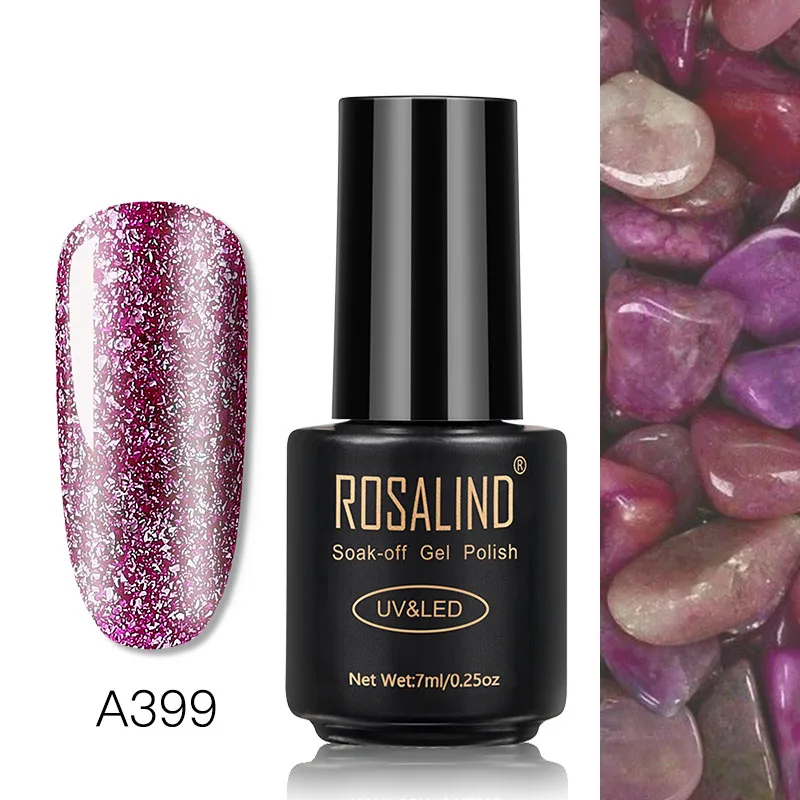 RAA399 ROSALIND Гель-лак с блестками Гель-лак для ногтей гибридные Лаки гель блестящая живопись ногти искусство поли УФ Топ базовый праймер для маникюра - Цвет: RAA399