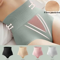 panties solid color breathable cotton waist trainer slimming underpant for women