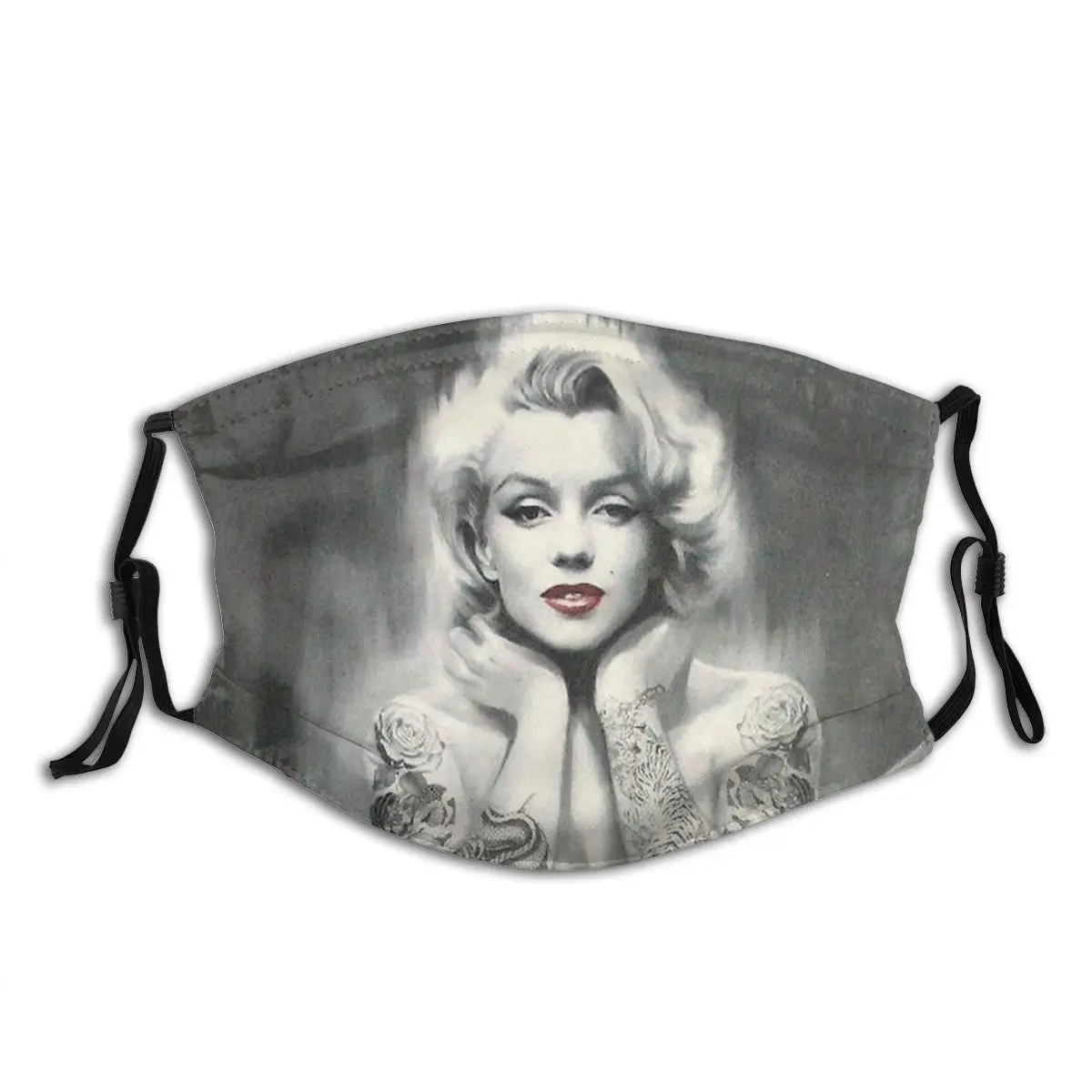 

Marilyn Monroe As The Tattooed Lady Adult Face Mask Anti Haze Dust Mask With Filters Protection Cover Respirator Mouth Muffle