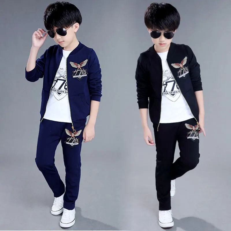 От 4 до 14 лет для мальчиков осень с логотипом в виде орла комплект детской одежды