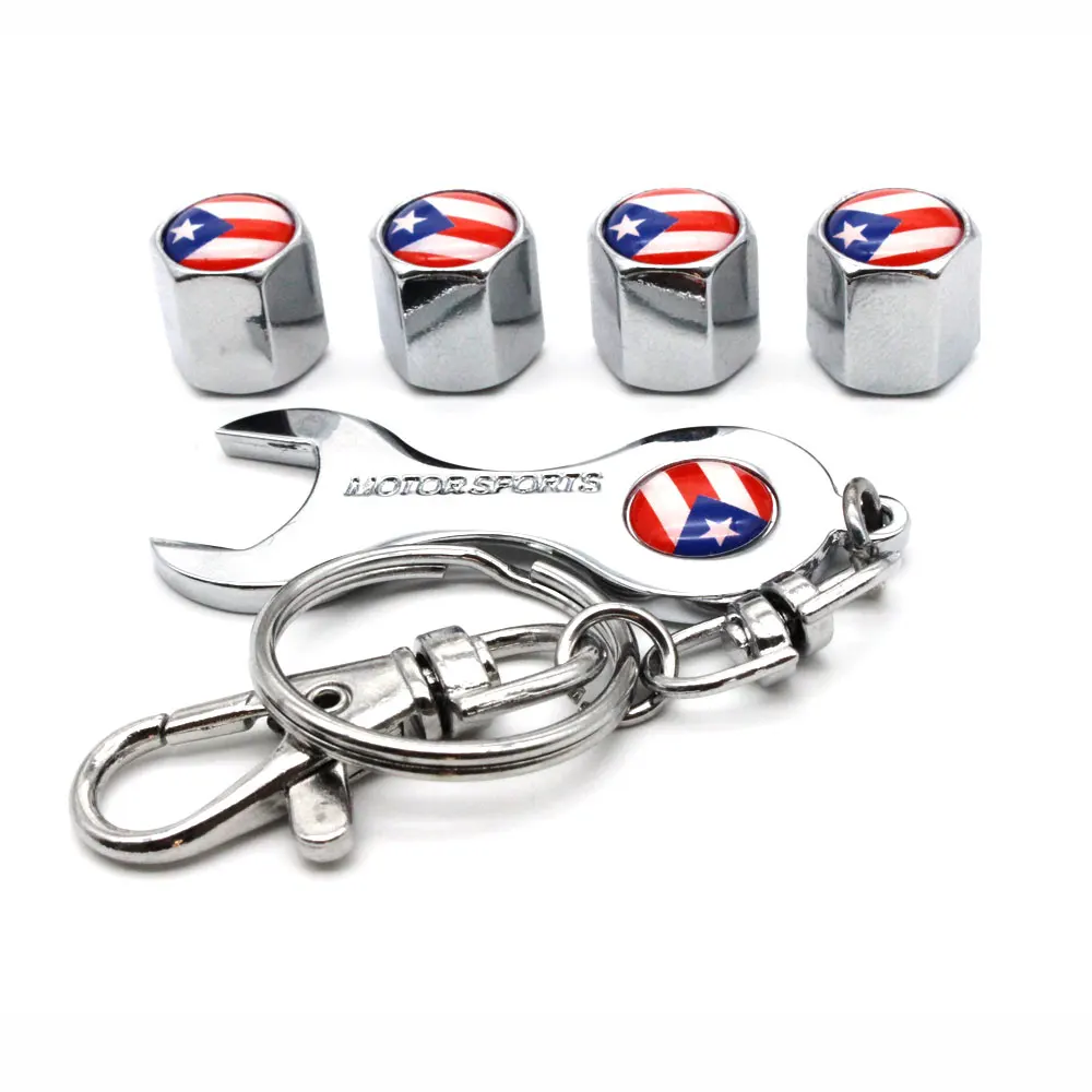 5 шт./компл. флаг Пуэрто Рико противоугонная эмблема колпачки воздушных клапанов