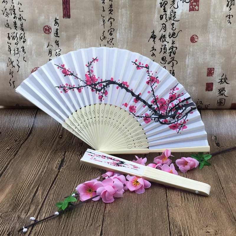 100 шт. Шелковый веер с принтом цветущей вишни|fan fan|lot lotlot 100pcs |