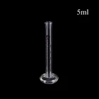1 шт 5 мл Градуированный Стекло мерный цилиндр химической лаборатории измерения школьной лаборатории цилиндр оптовая продажа, Прямая доставка
