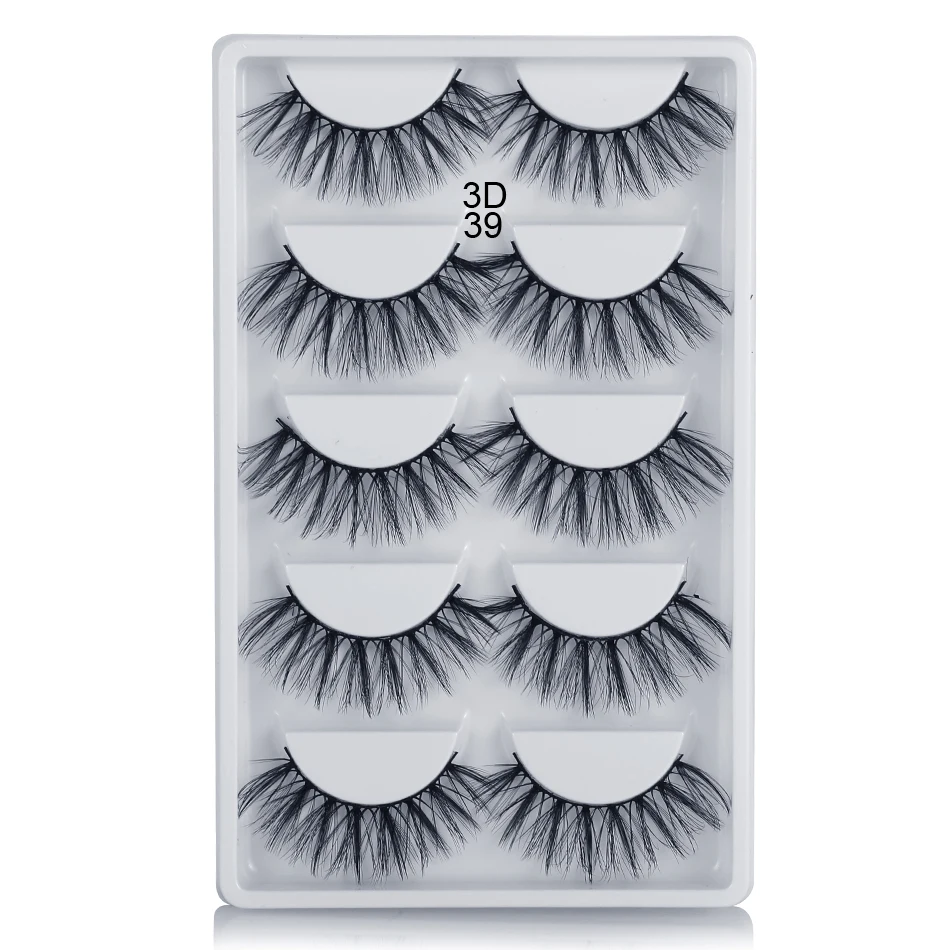 5 пар 3D накладные ресницы из норки натуральные густые длинные инструменты для