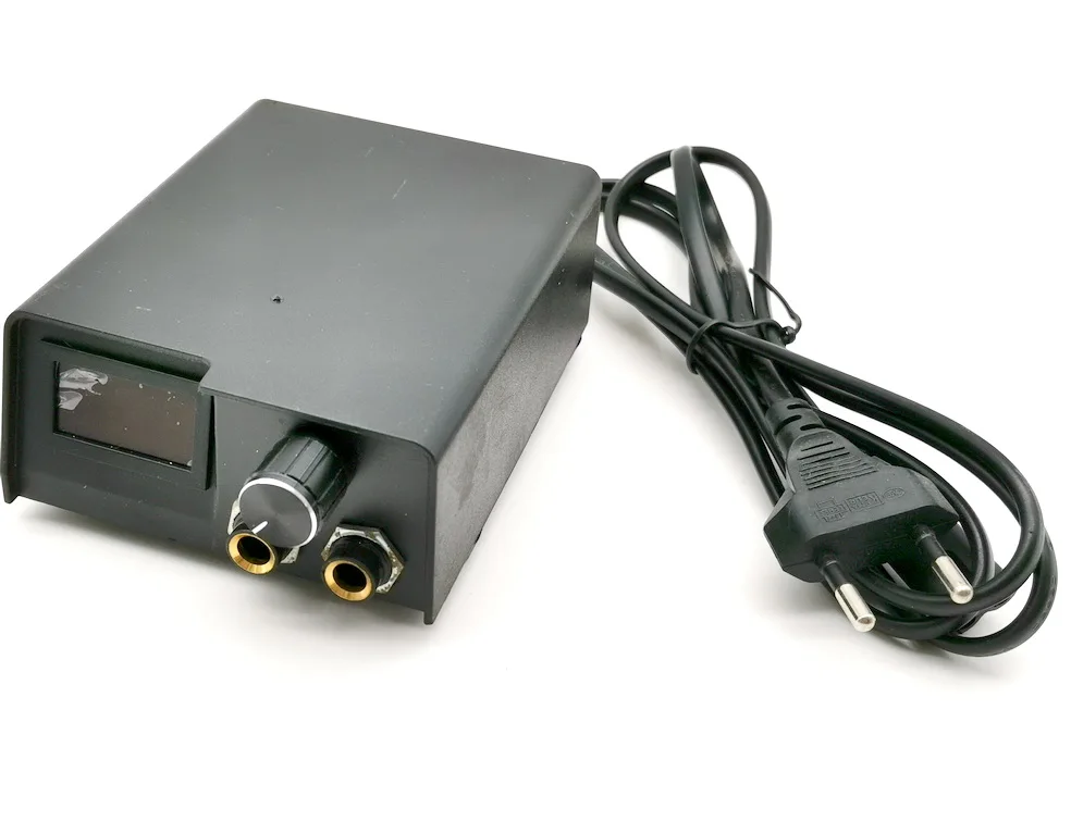 

New Arrival 1Pc Professional Mini Black Tattoo Machine Power Supply With Your Country plug