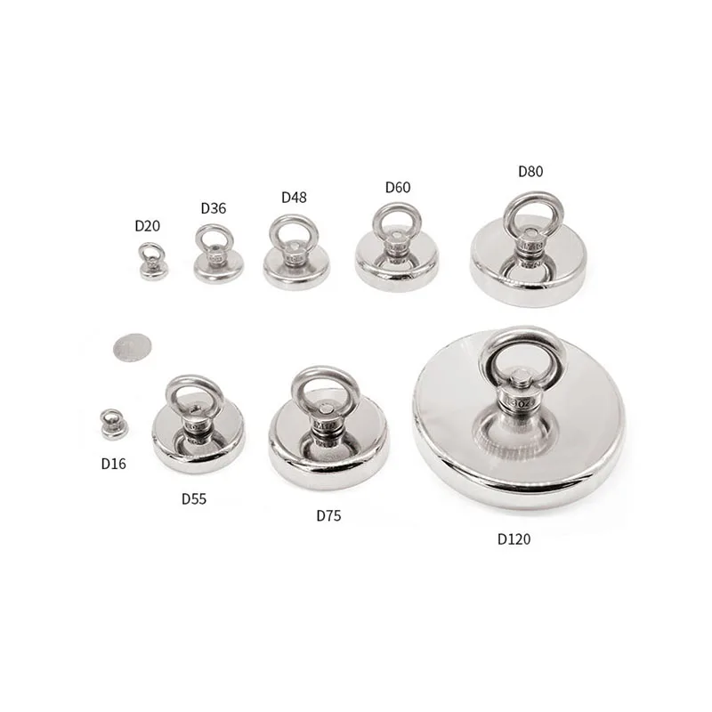 

1 шт., мощный неодимовый магнит, двусторонний магнит с крючком, Сверхмощный магнит для рыбалки