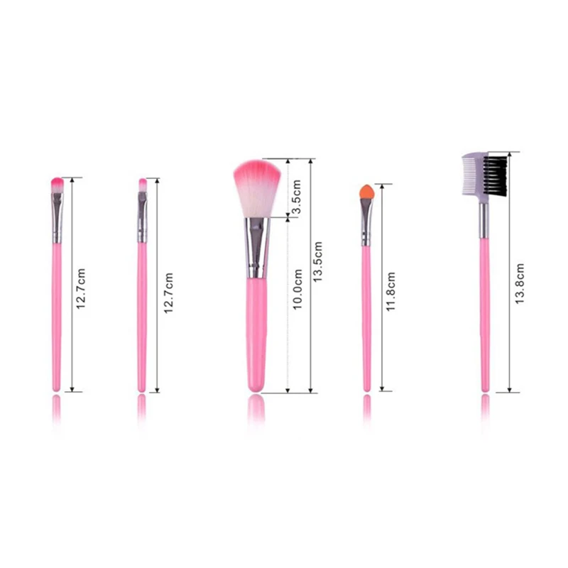 

La Milee 5Pcs Makeup Brushes Set Eye Shadow Foundation Powder Eyeliner Eyelash Lip Make Up Brush Cosmetic Beauty Tool Kit Hot