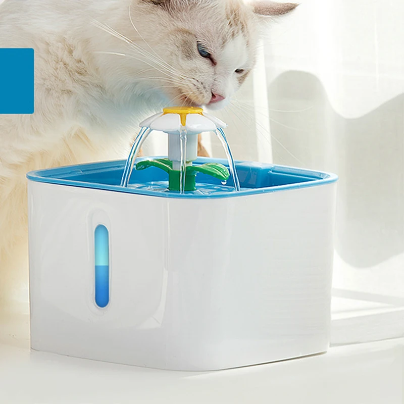 

Кошачий фонтан для домашних животных, 2,5 л, автоматическая поилка на окно со светодиодной подсветкой для собак и кошек, поилка с USB-разъемом, ...