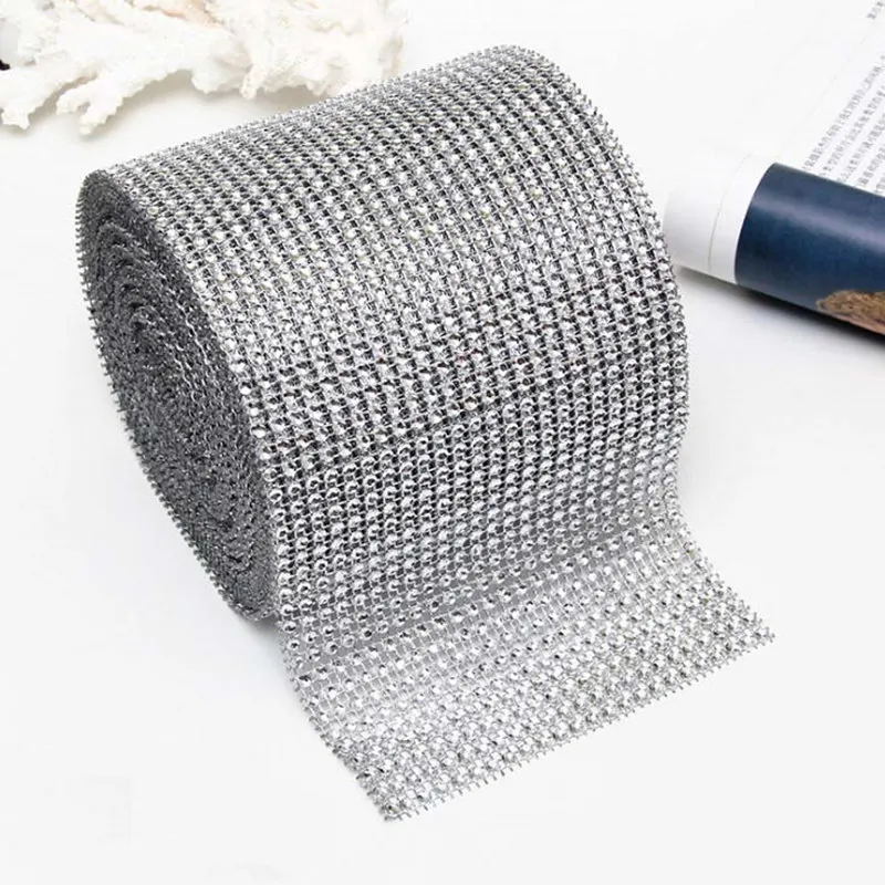 Торт клейкая лента для вечеринок стол рулон из сетчатого материала со стразами с