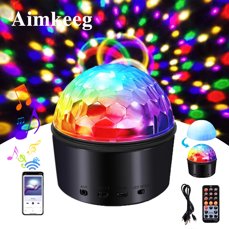 9 цветов bluetooth музыкальный сценический светильник RGB эффект ночной Светильник DJ