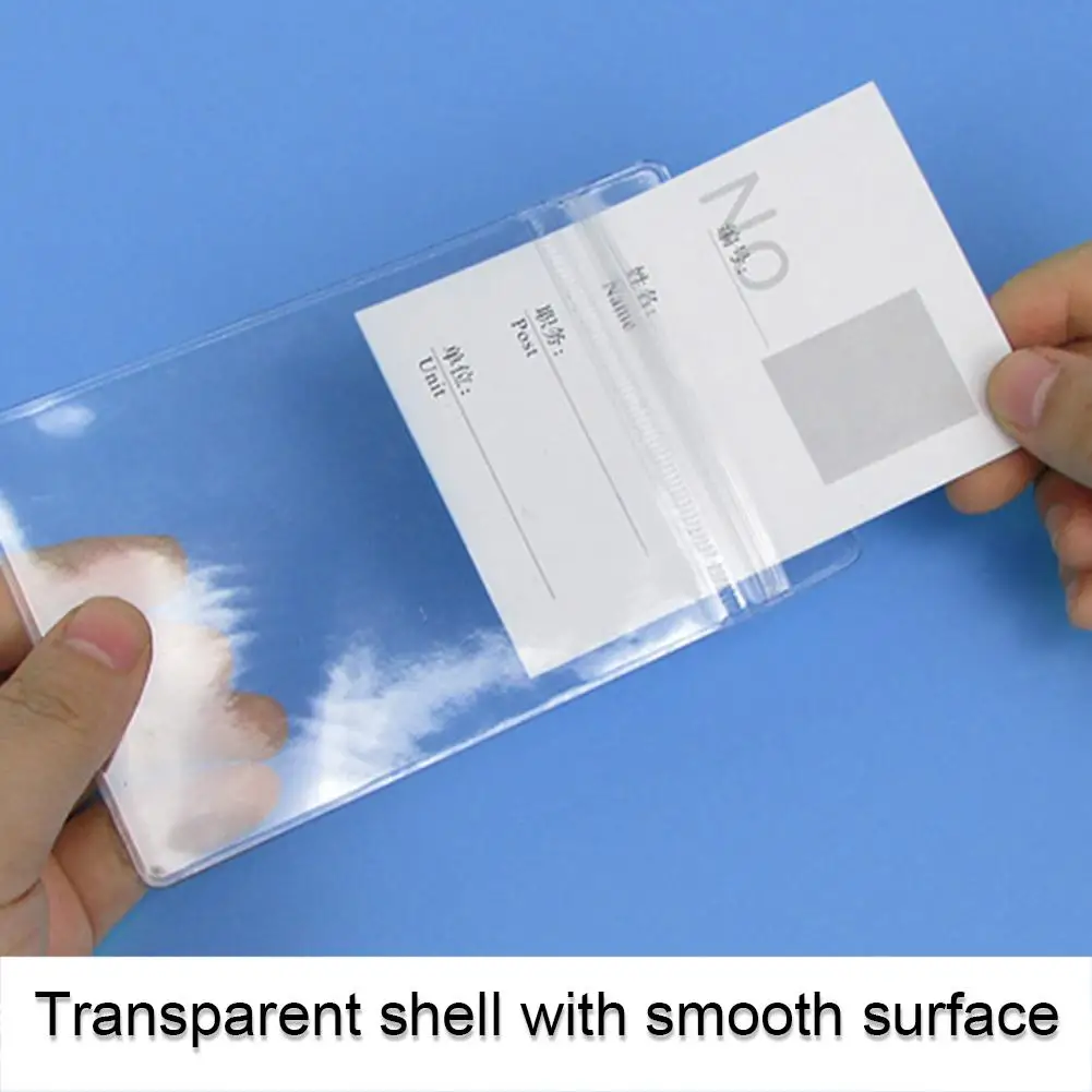 

10Pcs Vertical Transverse Waterproof Transparent ID Card Name Tag Badge Holders