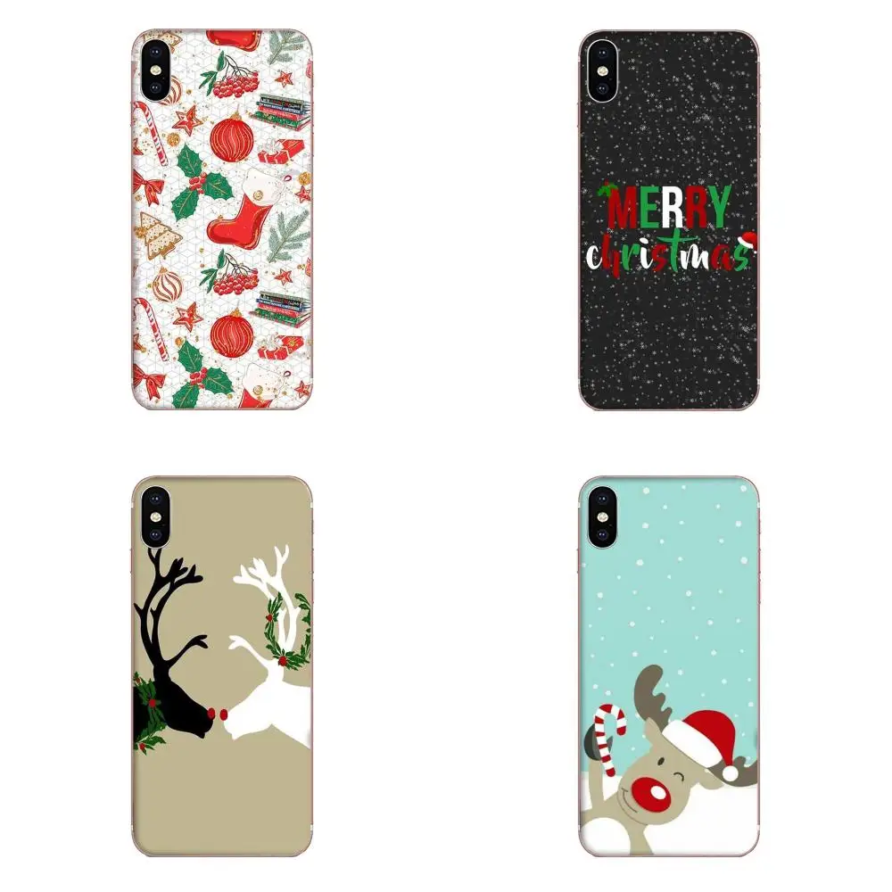 Мягкий ТПУ с художественным принтом милые рождественские носки оленем для Apple