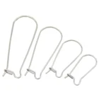 Застежки-крючки для сережек из нержавеющей стали, застежки для сережек, Ювелирная фурнитура для изготовления украшений, 50 шт.лот, 20 мм, 25 мм, 33 мм