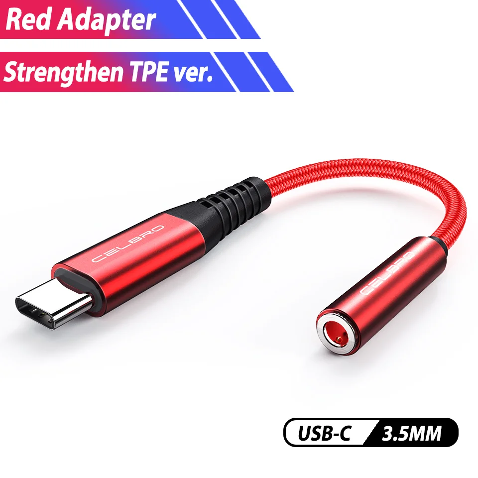 Red Usb type C до 3,5 мм Aux аудио адаптер для Xiaomi Mi 9 samsung Note 10 Plus Oneplus 7T pro 3,5 мм разъем для наушников Aux аудио адаптер - Цвет: Red
