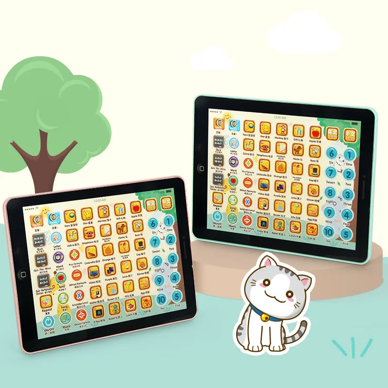 

Montessori Tablet Interactive Toys For Kids 2 to 4 Years Old Children Learning Educational Machine Child Tablet English Language
