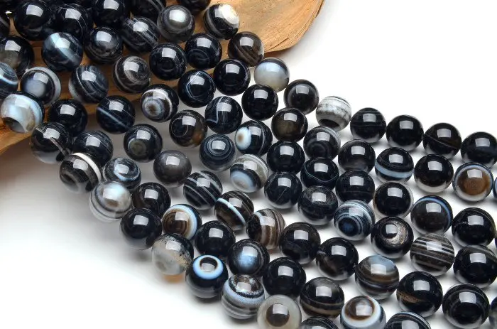 

Black eye stone 6mm-12mm 1strands/set (about 38cm)