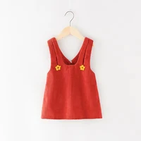 baby girls corduroy solid mini dresses toddler kids strap outfit clothes new year costumes 1 4t