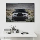 Современные художественные декоративные картины Subaru Impreza WRX STI передняя черная Автомобильная Настенная картина холст плакаты и принты Декор для гостиной