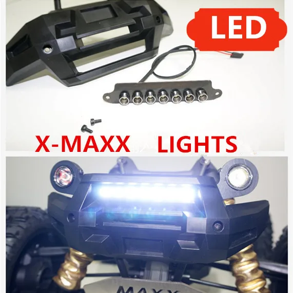 Parachoques delantero luz LED 5mm para 77086-4 1/5 Traxxas X-MAXX XMAXX RC Actualización de coche partes