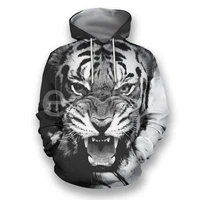 tessffel animal tiger hunting tattoo art wild beast newfashion tracksuit 3dprint menwomen streetwear casual pullover hoodies 23