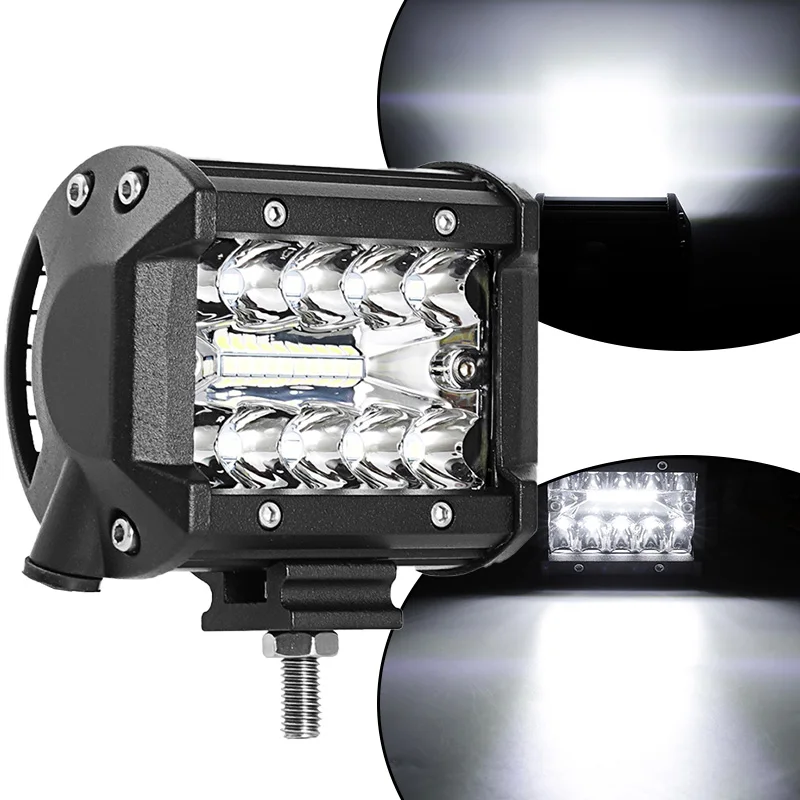 

Car Led Lightbar 12V 24V Led Work Light Fog Lamp Auto Driving Lighting for Truck Trailer Offroad 4x4 UAZ ATV 60W 4''