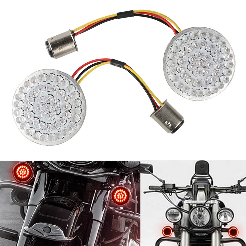 2 Дюймовая красная 1157 вставка для мотоциклетсветильник СВЕТОДИОДНЫХ указателей