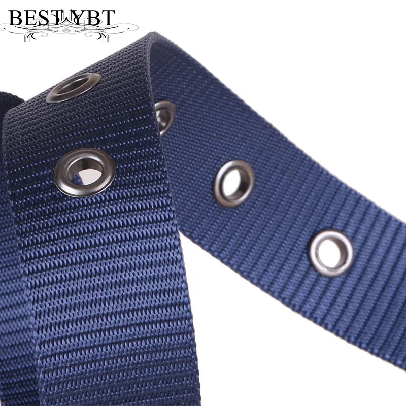 

Best YBT Men Nylon Belt Alloy Pin Buckle Belt Breathable Casual Outdoor Sport Fashion Solid Cowboy Men New Arrival Belt