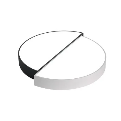 Простой светодиодный потолочный светильник персонализированные Черный и белый