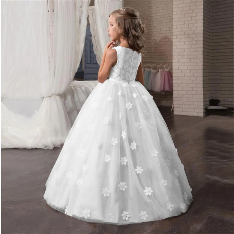 Teen Girls Princess Dresses Elegant Girl Formal Prom Dress Children Bridesmaid Wedding Party Flower Christmas Evening | Детская одежда