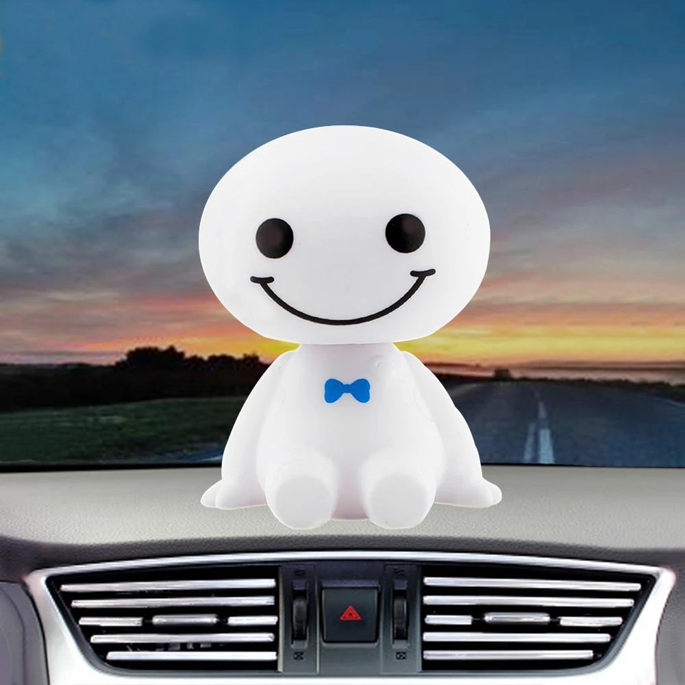 

Cartoon Plastic Cute Shaking Head Robot Toys Doll Automotive Decoration Auto Interior Dashboard Bobble Head Toys Car Ornament