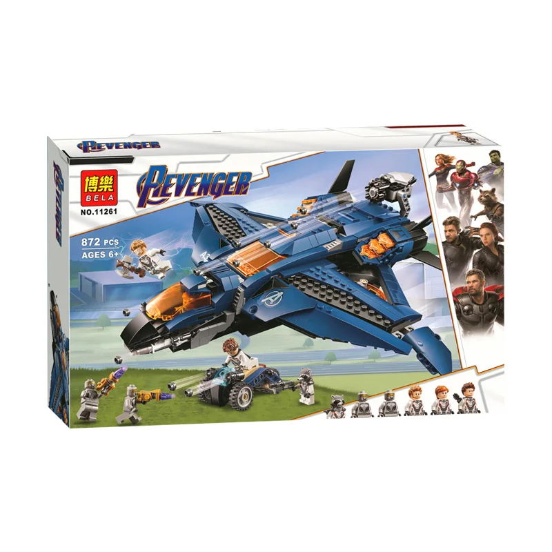 Новые Marvel Мстители 4 конструктора набор Endgame Ultimate Quinjet Bricks 76126 игрушки детские