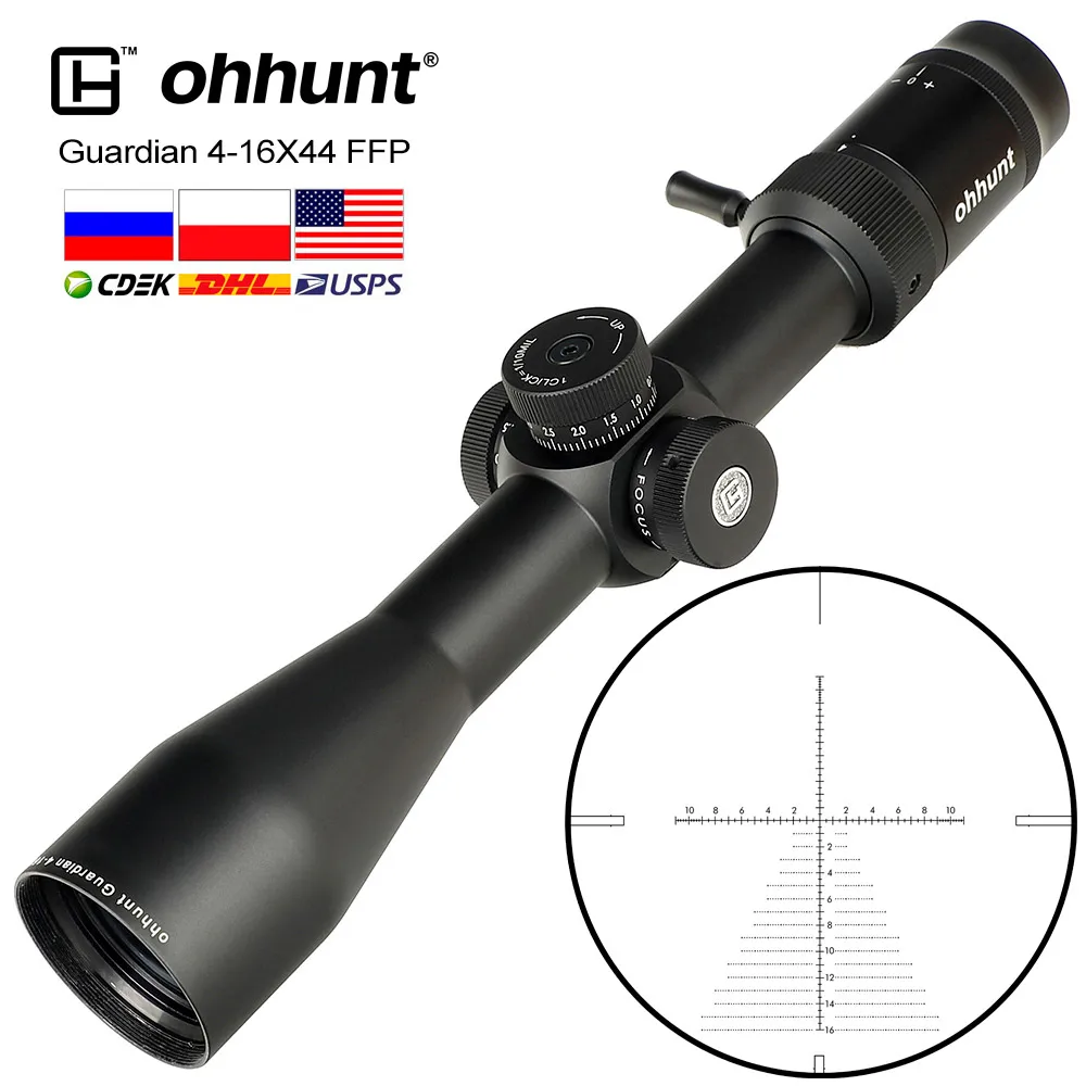 Ohhunt Guardian 4-16X44 FFP первый фокусный охотничий прицел для самолета боковой Параллакс