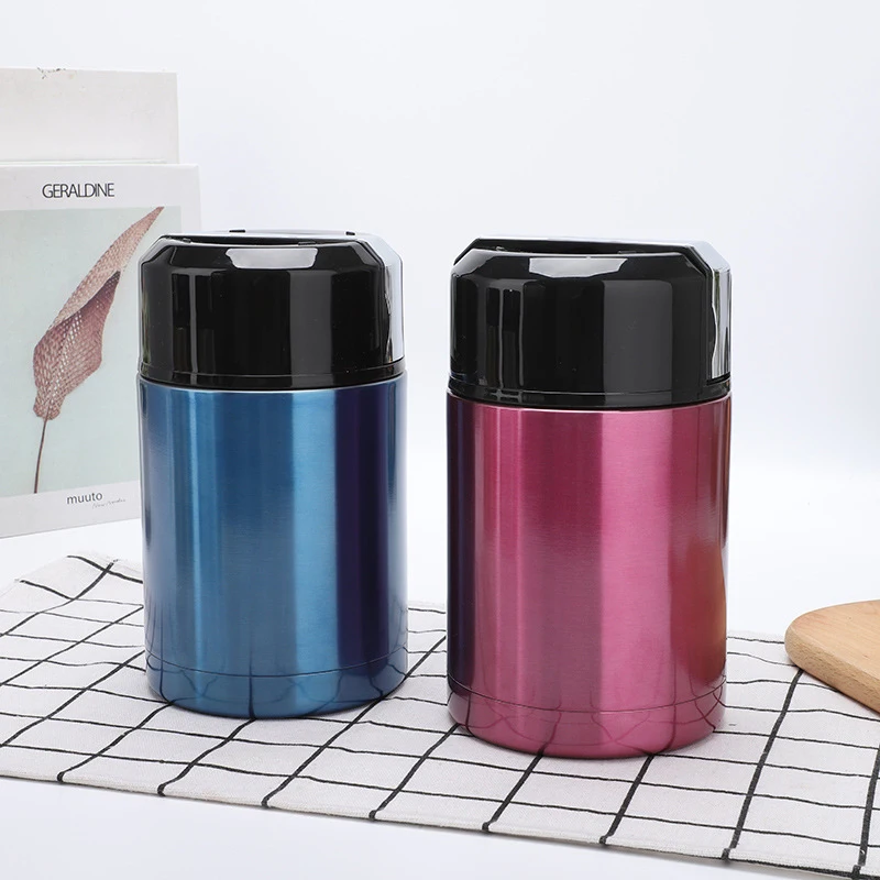 

800/1200ml Heat Preservation Lunch Insulation Pot Portable Vacuum Braising Pot Cook Porridge Soup Container Keep Cold Hot