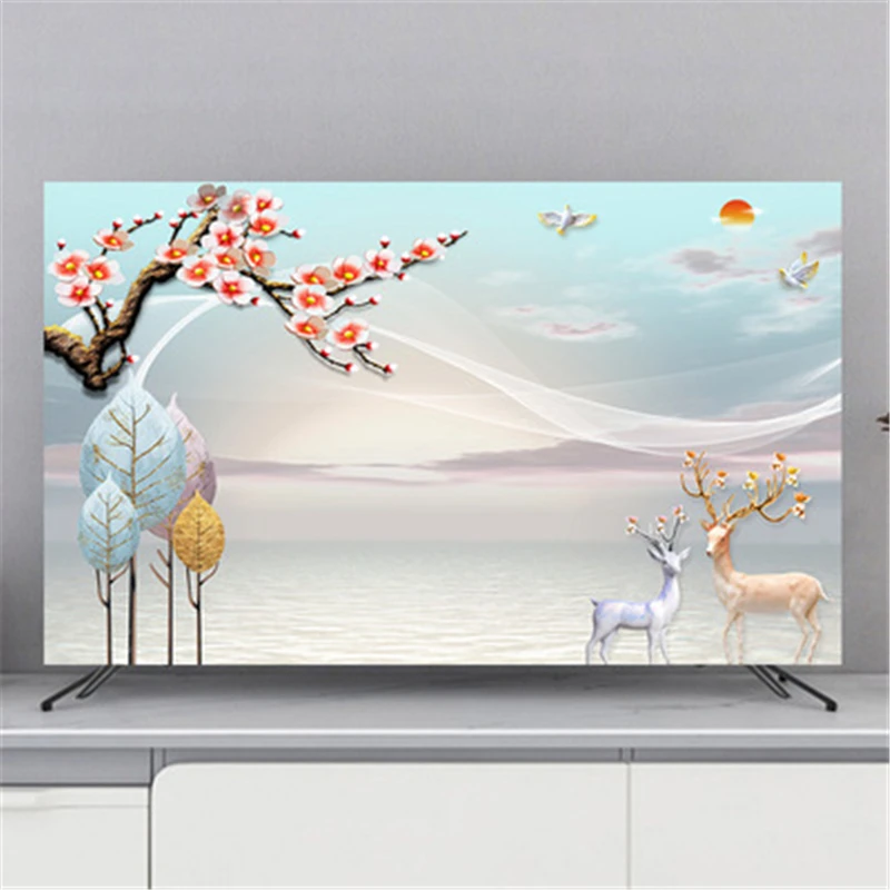 На заказ 32 &quot - 85&quot дюймов декоративная крышка капота для экрана LCD TV PC пейзаж