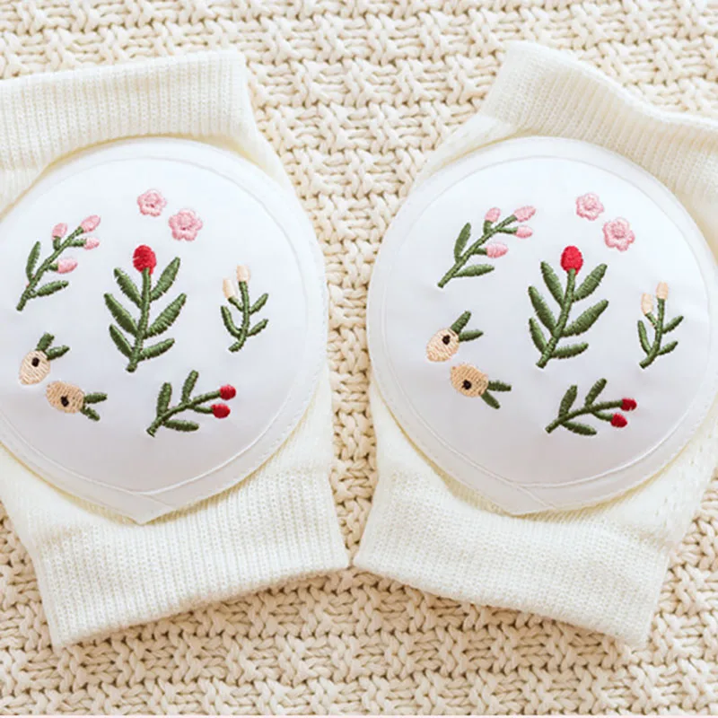 EnkeliBB-accesorios para ni&ntilde;os peque&ntilde;os, para evitar lesiones en las rodillas, bonito patr&oacute;n bordado, 2 uds.-5