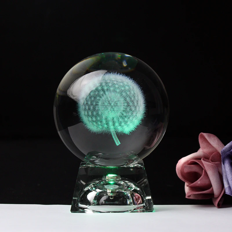 Аксессуары для украшения дома и офиса 3D одуванчик|paperweight|paperweight crystal |